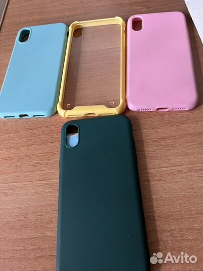 Чехлы 4 шт на iPhone х + стекло