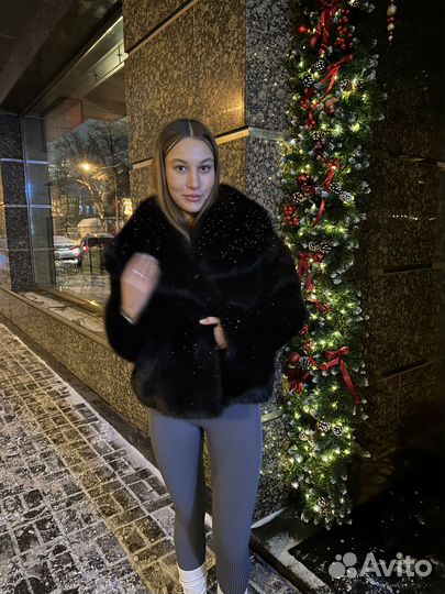 Эко шубка черная новая женская