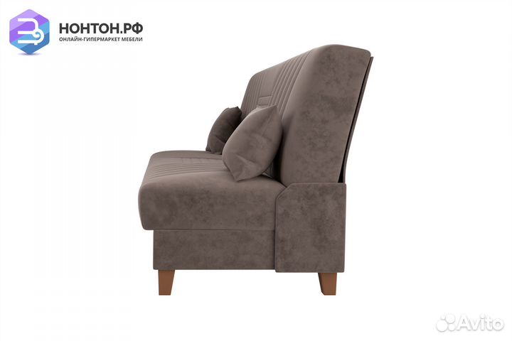 Диван книжка Бэлла серо-коричневый