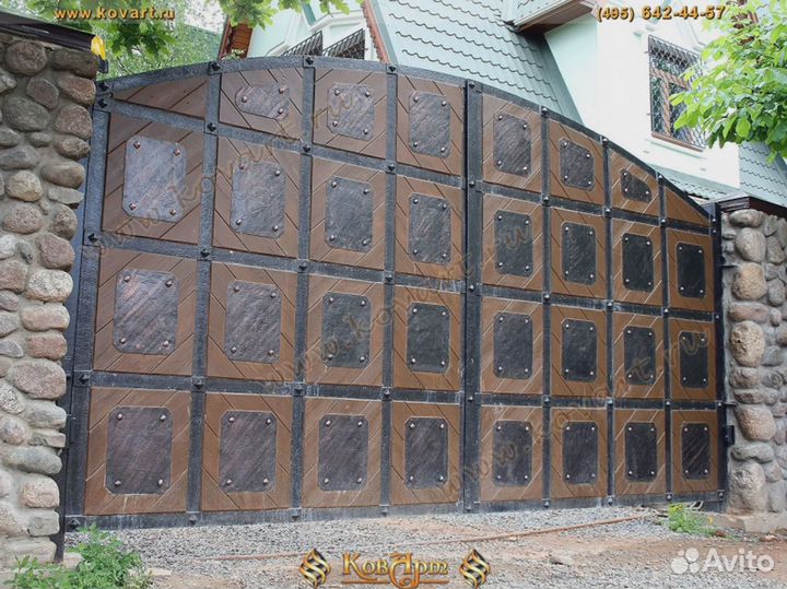 Красивые ворота кованые