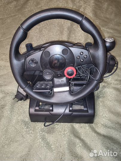 Руль игровой с педалями logitech