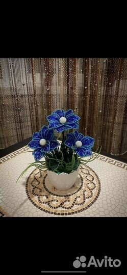 Цветы из бисера