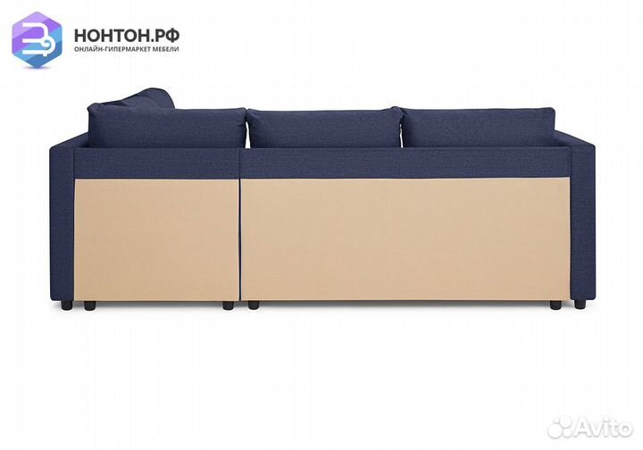 Диван угловой дельфин Мансберг лайт синий