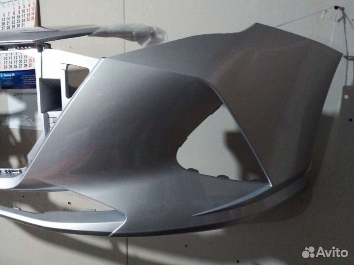 Бампер передний серебристый hyundai solaris 2021