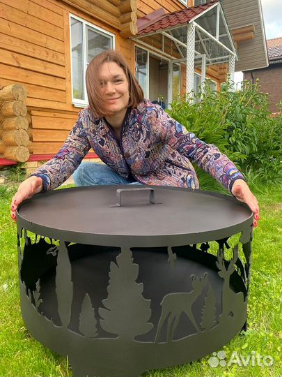 Костровая чаша с крышкой