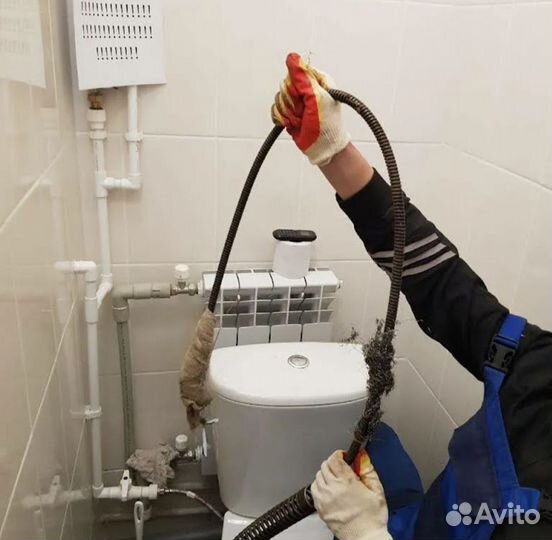 Устранение засора/ прочистка канализации/ чистка