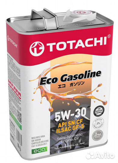 Totachi 5W-30 Eco Gasoline SN/CF, ilsac GF-5, acea