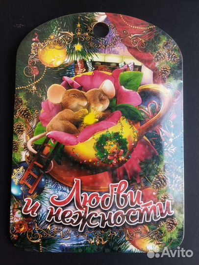 Разделочная доска декоративная новогодняя