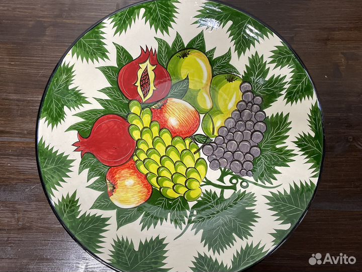 Узбекский ляган «Фрукты» 42см