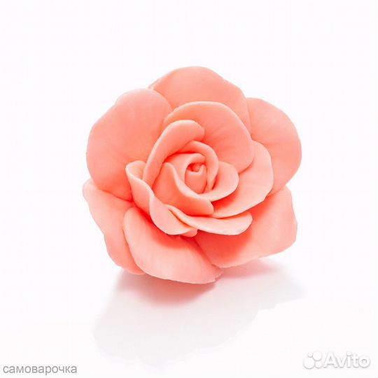 Роза распустившаяся форма силиконовая для мыла