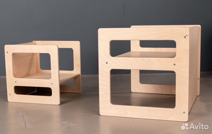 Детский стол и стул / куб Монтессори