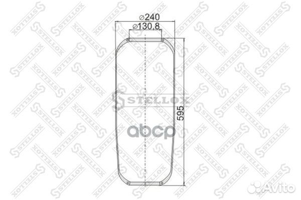 90-08730-SX пневмоподушка кон 465-210-130.8/10