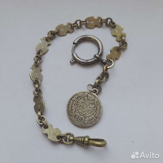 Антикварный часовой шатлен цепочка