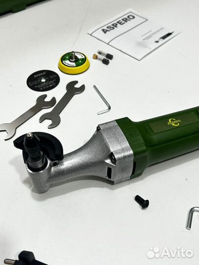 Угловой гравер с усиленным валом в кейсе