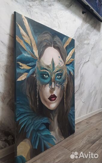 Интерьерная картина с поталью 100/60