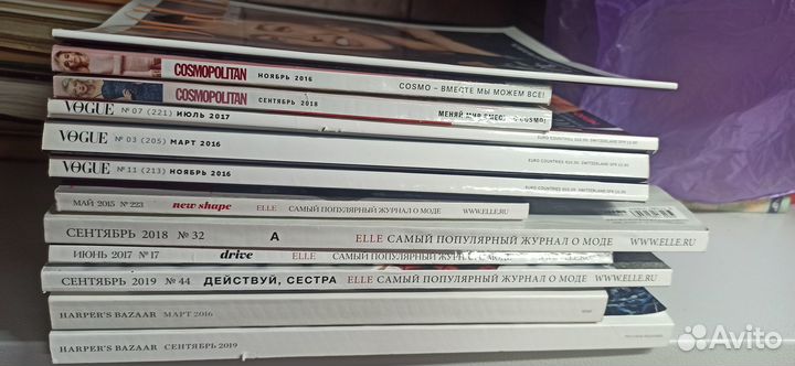Журнал vogue, elle, bazar, cosmopolitan