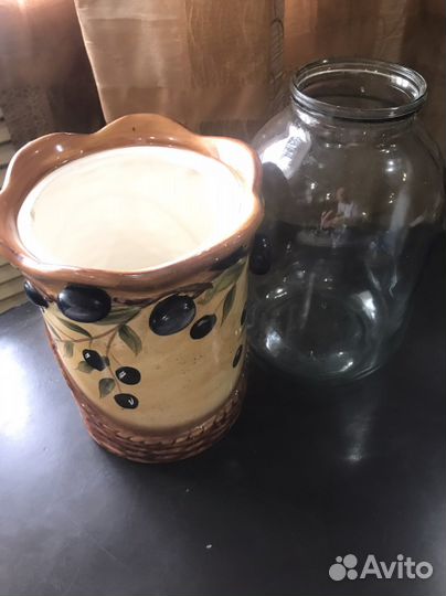 Емкость керамическая для сыпучих продуктов 3л