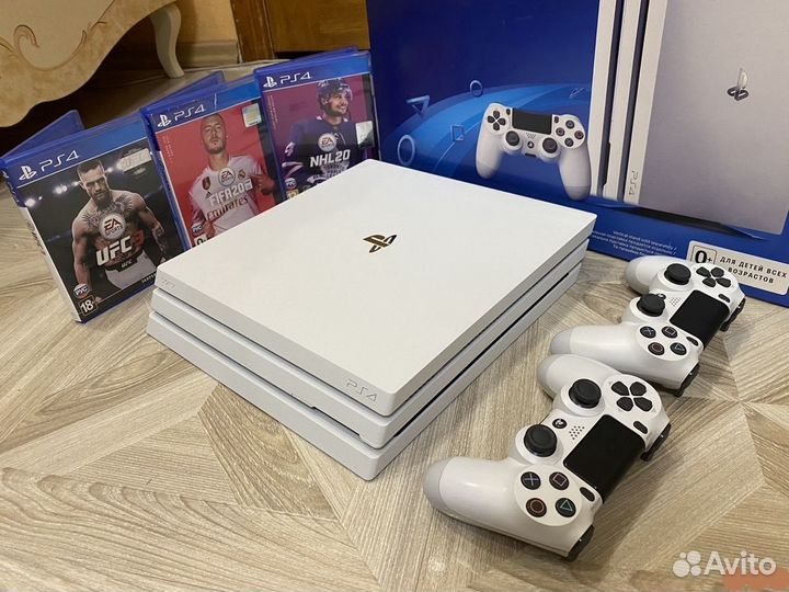PS4 Pro 1TB 7208 PlayStation 4 PRO белая + игры