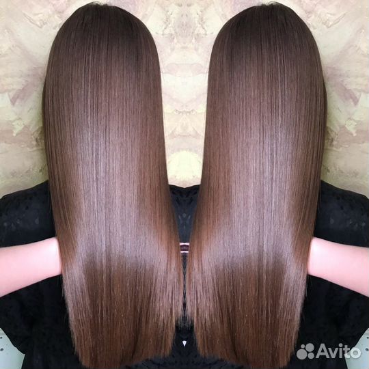 Кератиновое выпрямление, ботокс волос, прикорневой