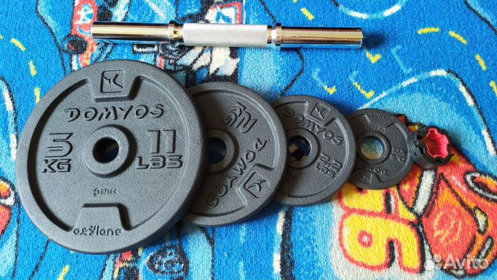 Набор штанга +гантели и блины 50кг (+10кг х2)