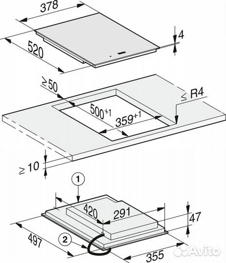 Панель комби (индукция) Miele CS 7612 FL