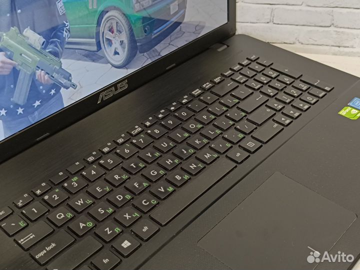 Игровой/большой ноутбук Asus 17.3/ssd/Nvidia 920mx