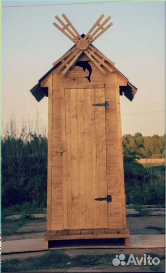 Дачный туалет с декором и установкой фнг 990