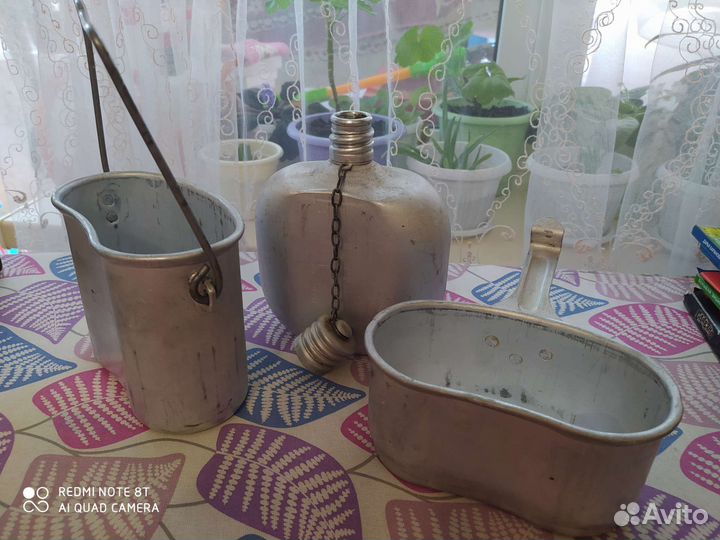 Армейская фляга с котелками 3 в 1