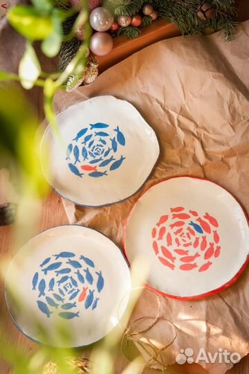 Керамические тарелки ручной работы