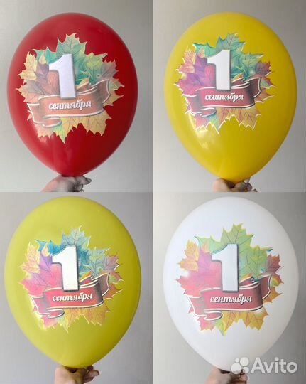 Гелиевые шары на 1 сентября поштучно