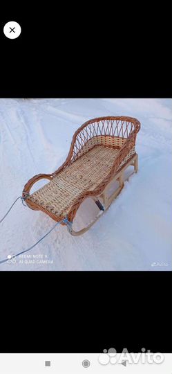 Плетеные санки