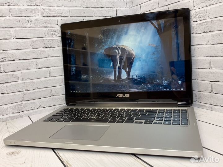 Сенсорный алюминиевый ноутбук Asus i3/SSD/гарантия