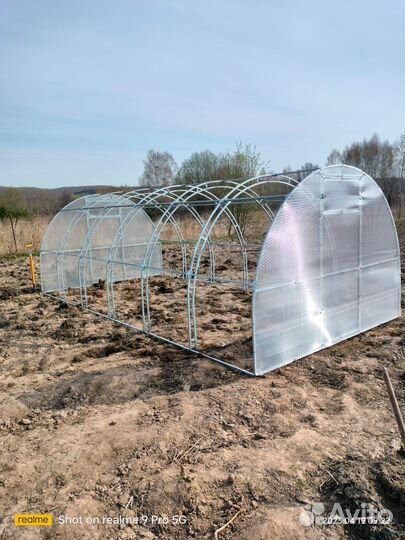 Теплица Двойная дуга 20х20
