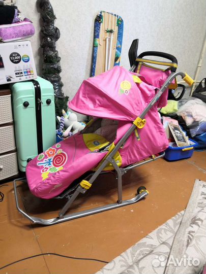 Детские санки коляска ника