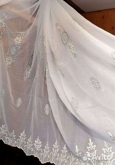 Тюль лен с интересным рисунком