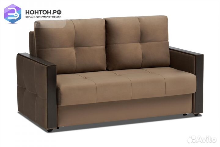 Диван еврокнижка Инсайд коричневый