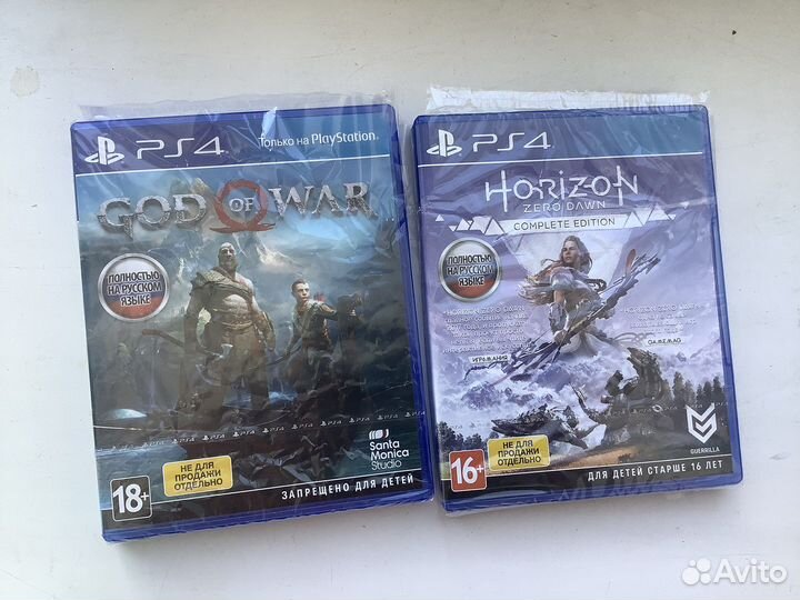 Ps4 две игры God of War Horizon