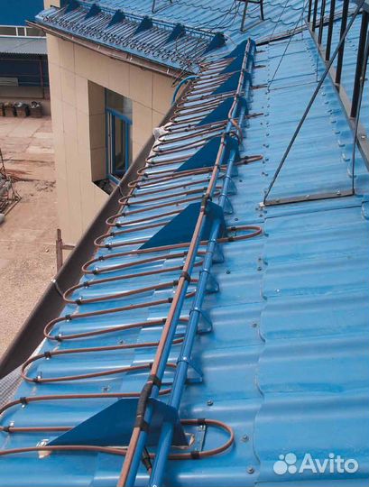 Монтаж Обогрев кровли водостоков Система Антилёд