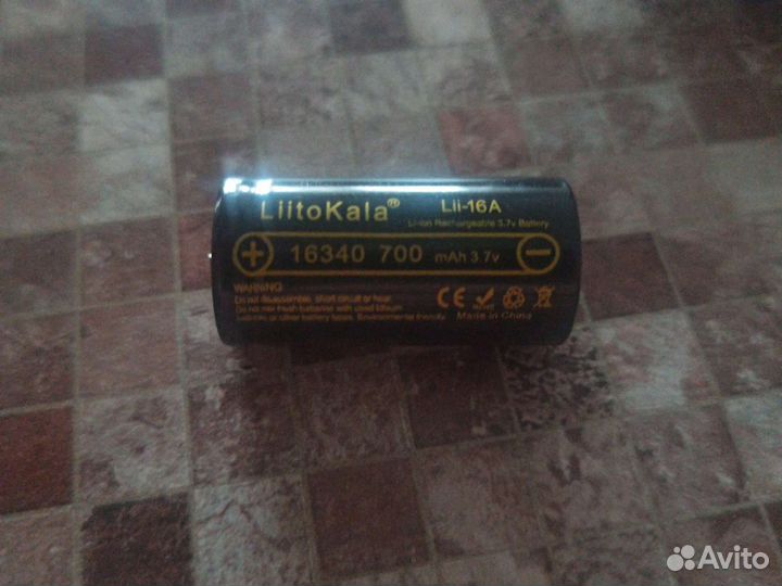 Аккумулятор 16340 cr123