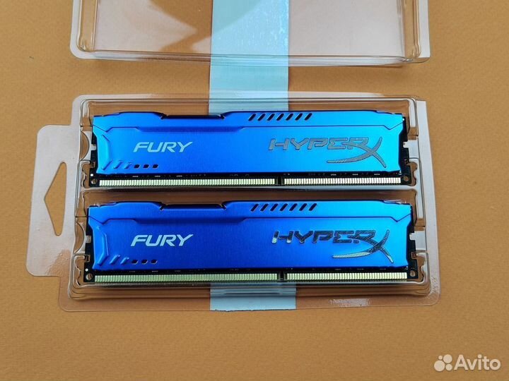 Память ддр3 HyperX Fury 1600 MHz 2*8 Gb dimm blue