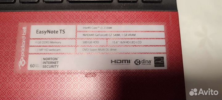 Ноутбук packard Bell 15