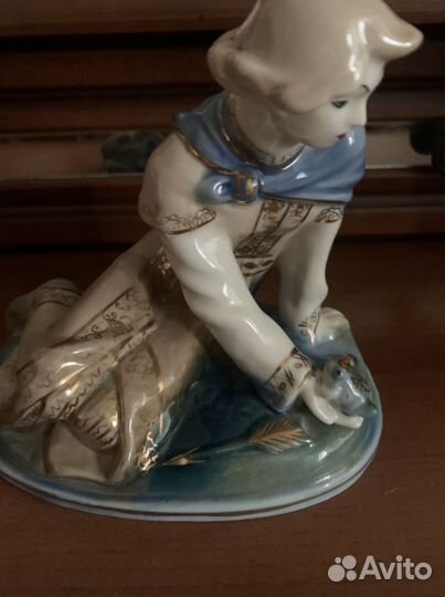 Статуэтка Иванушка с лягушкой фарфор СССР