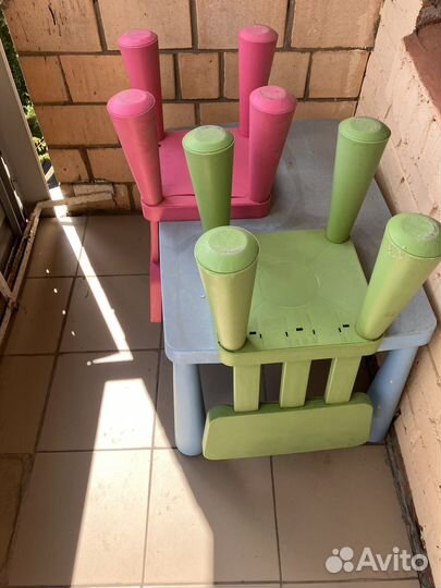 Стол и стулья Икеа Маммут