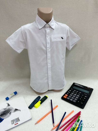 Школьная детская рубашка для мальчика (новая)