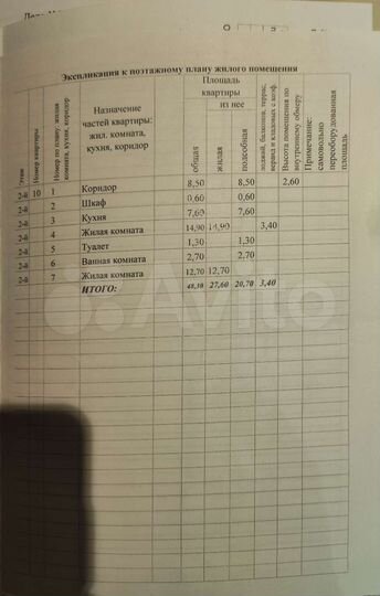 2-к. квартира, 50,3 м², 2/2 эт.