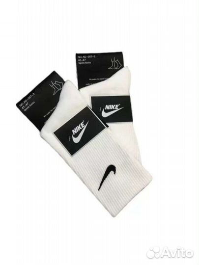 Носки nike высокие белые