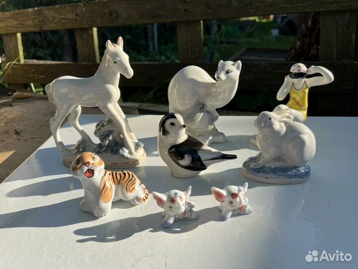 Фарфоровые статуетки старая гжель, лфз, Вербилки