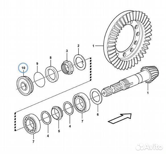 ER134363 Сальник хвостовика экскаватор погрузчик