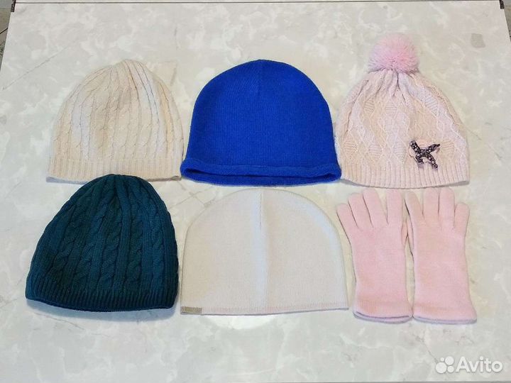 Шапка для девочки Детские шапки 55 размер Перчатки