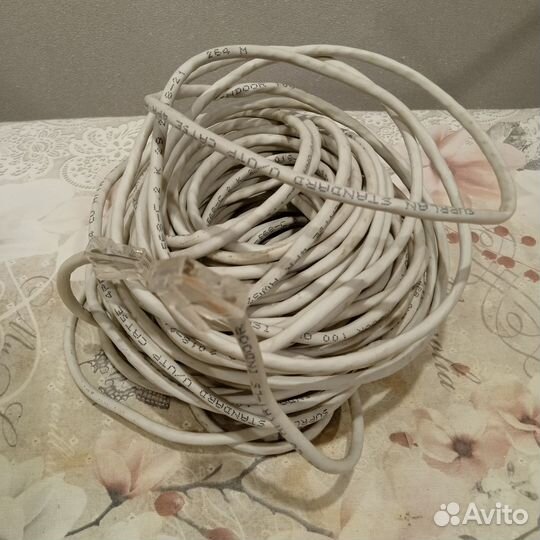 Интернет кабель (патч-корд) 20 м, сетевые фильтры